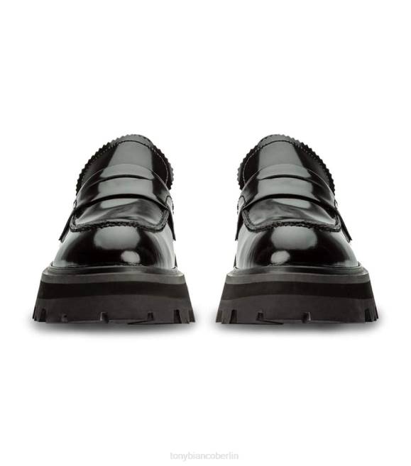 Slipper| de Tony Bianco Frauen Axell Freizeitschuhe Schwarz hochglänzend 4624590